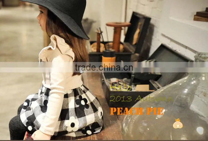 New Autumn Baby Girls Small Flower School Wear Dress Children's Autumn Dresses Kids Long Sleeve Casual Dresses