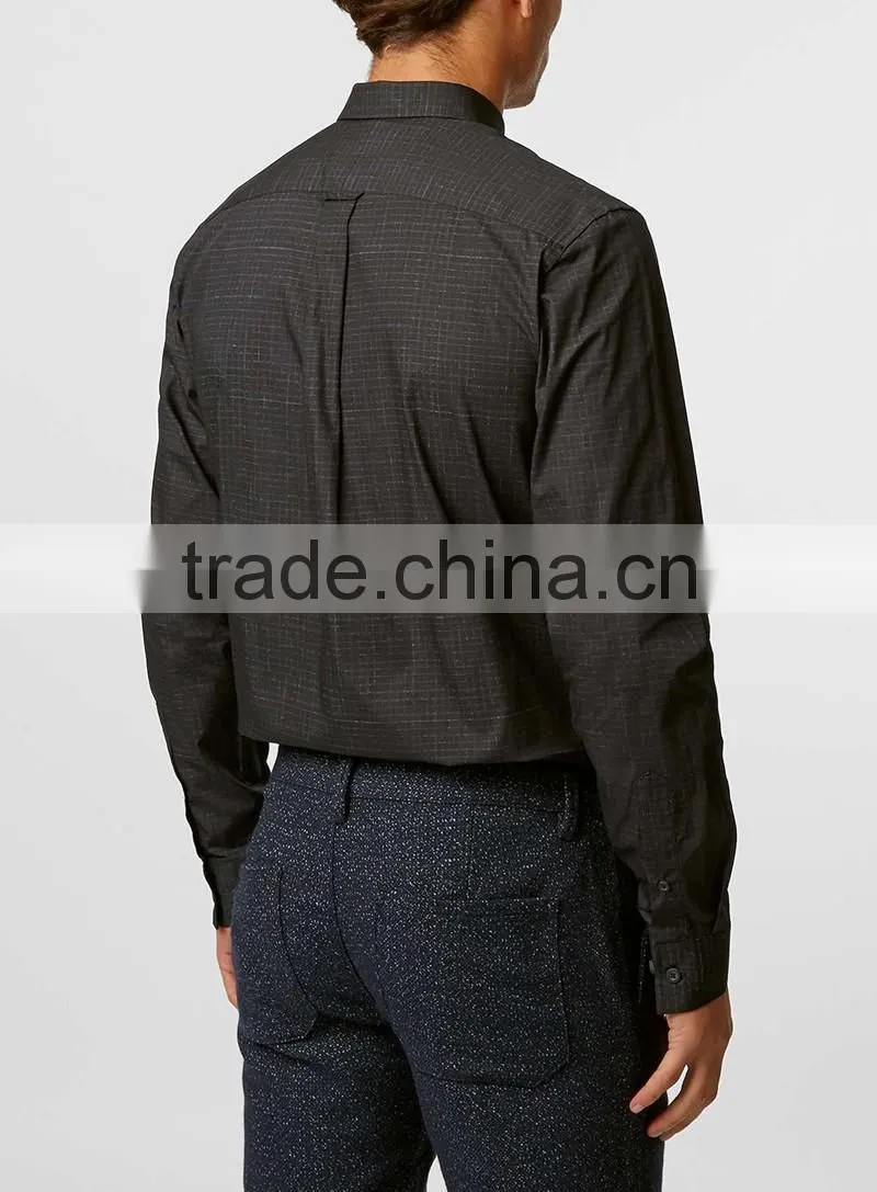 cotton hemp blend wholesale plaid shirts for man