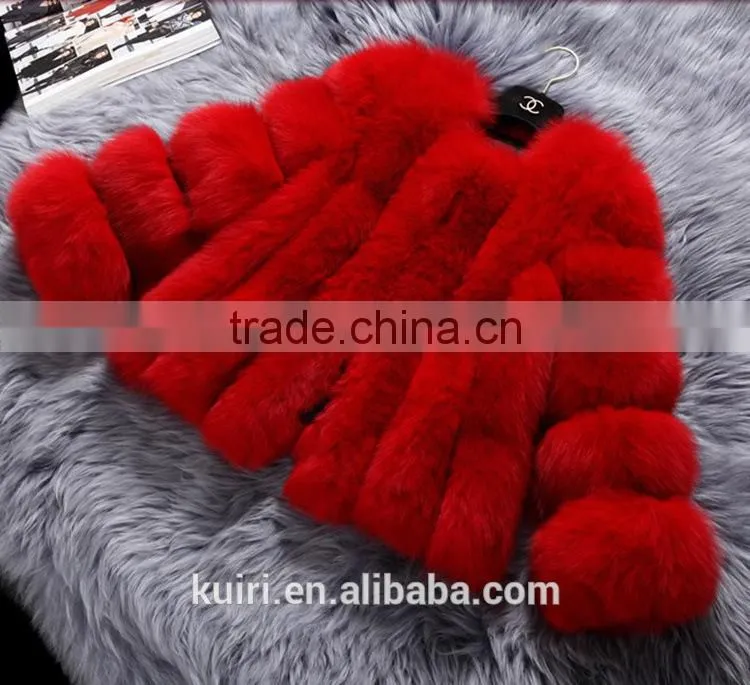 PC-272 2017 New design Fashionable Pure colour Woman real mini fur winter jacket lady sweater with long sleeves Factory supply