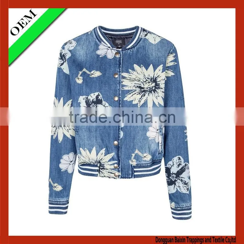 custom woman fashion jacket coat printing