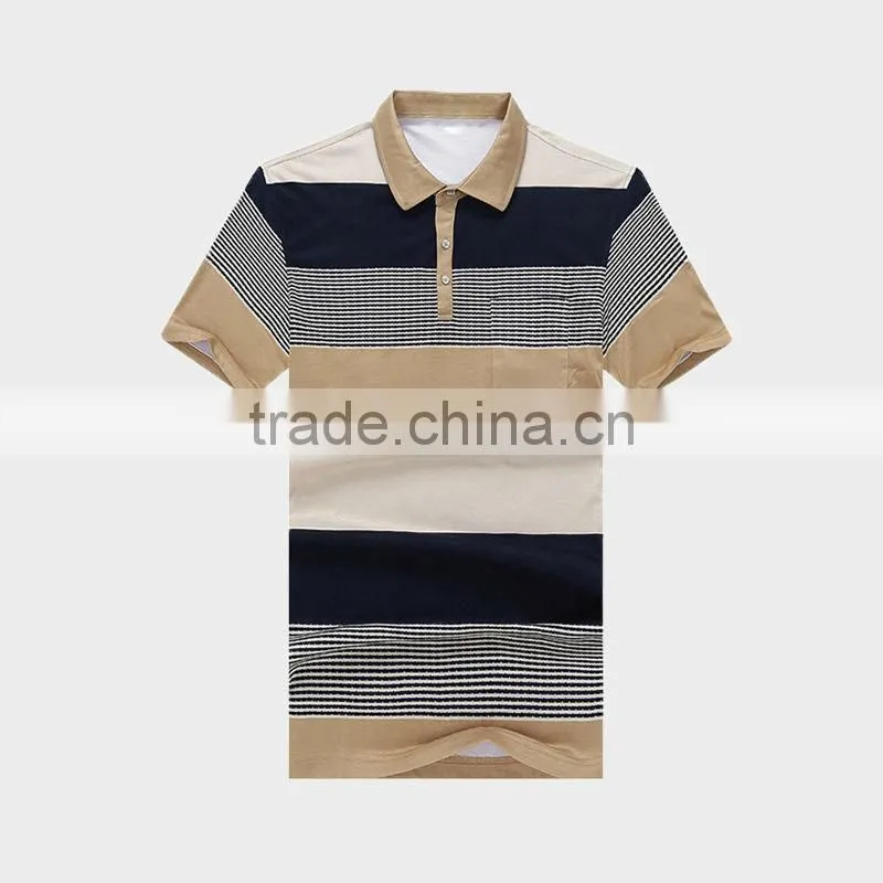 2015 Men's Bulk Polo Shirt With Breton Stripe