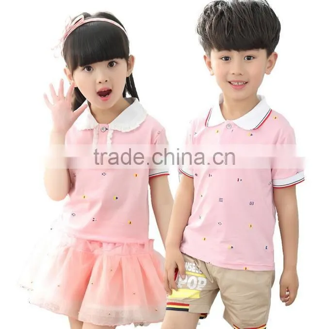 custom nice design kids school clothes online genuine school uniform on sale