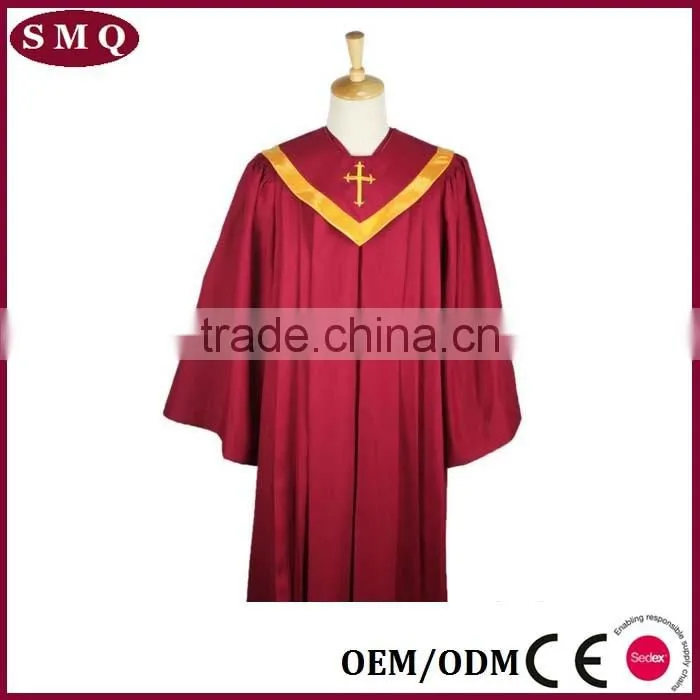 catholic church vestment Wholesale luxury pupular red choir robe