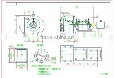 Industrial SCF dust removal fan, low noise centrifugal ventilation fans, turbine ventilation fan.