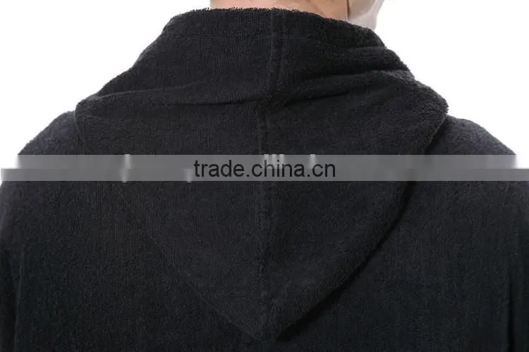 Towel fabric hoodies bathrobe adult poncho xxl adult poncho
