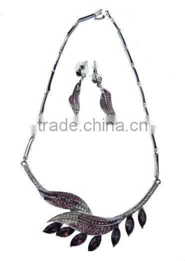 Fashion n Costume Jewelry Sets,Necklace Earring Alloy Wedding Water Drop Crystal Jewelry Sets,Rhinestone Bridal Jewelry Sets