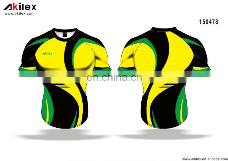 2016 trendy custom rugby jersey with sublimation