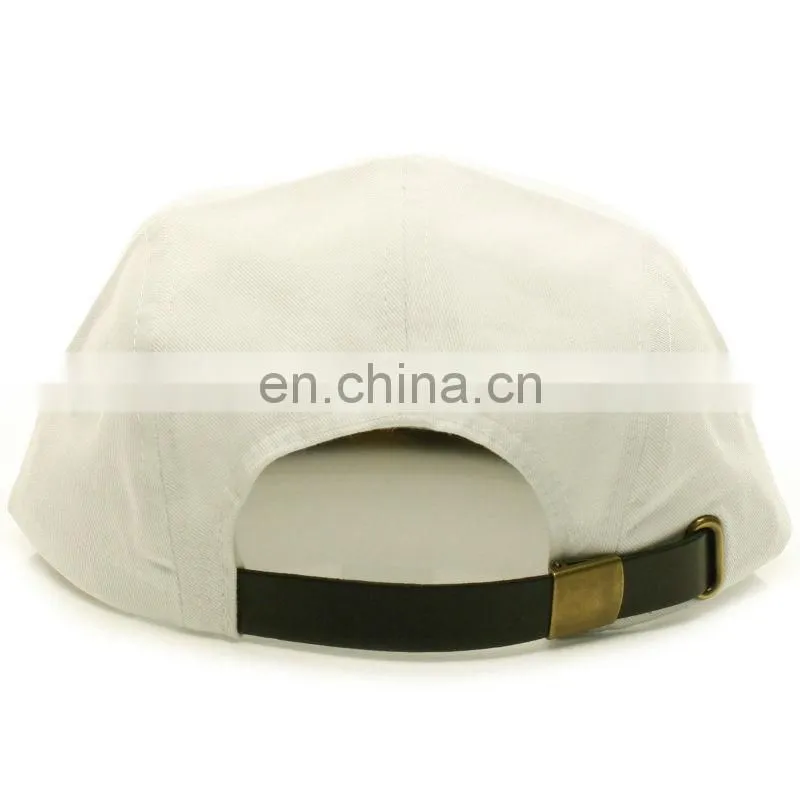 Hot selling flat brim visor fitted 5 panel cap