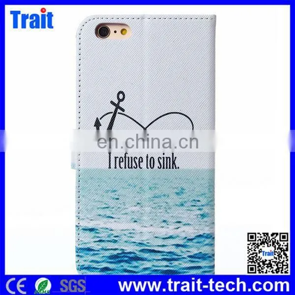 Smile English Letters Cross Texture Wallet Style Flip Case Cover Flip for iPhone 6 Plus 5.5 inch