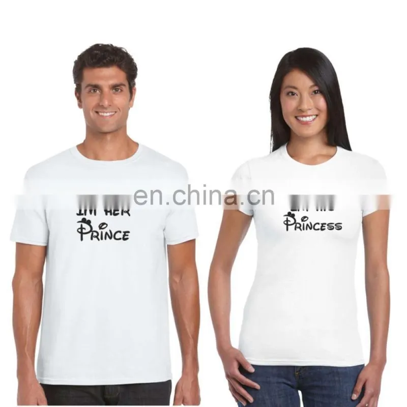 top selling products in alibaba stylish fashion custom print unisex or lover's t-shirts 100% cotton matching couple T shirt
