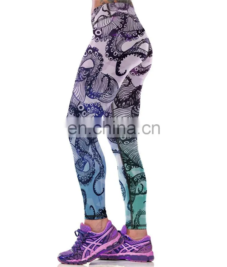 Black And White Stripes Women 2017 Wholesale Dylan Sexy Tight Breathable Sports Digital Printing Pants
