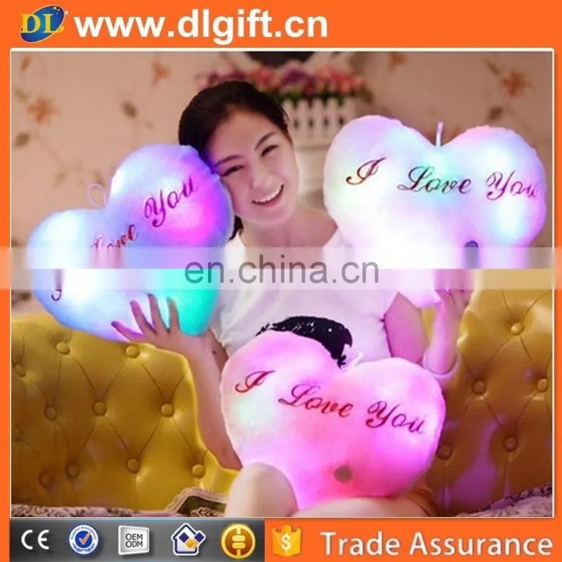 Romantic colorful LED dream light plush pillow