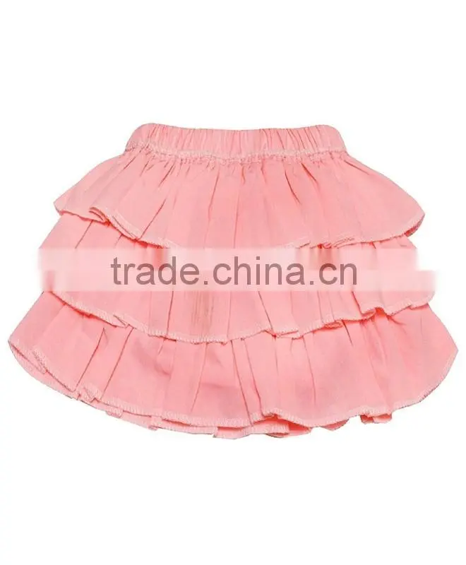 Korean girls short skirts 2016 fancy soft pink satin frill skirt
