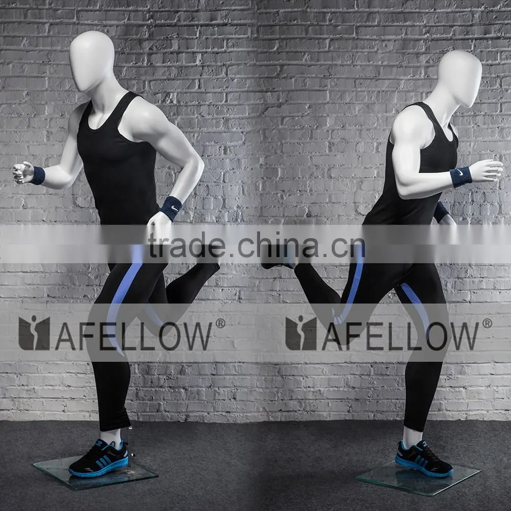 Fiberglass White Sports Mannequin Abstract Men mannequin PB5-W2