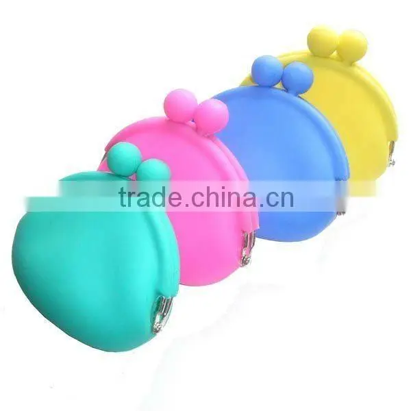 attractive silicone smart wallet , fancy silicone coin purse,coin purse with zipper