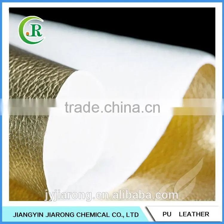 Lychee Pattern Nonwoven Backing Metallic PU Leather