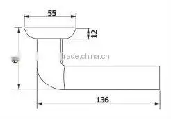 Trust competitive zinc alloy material Lever inner door handle