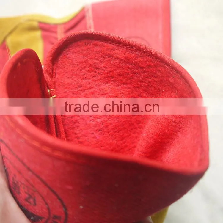 Cow split leather industrial safety winter working gloves with full linning