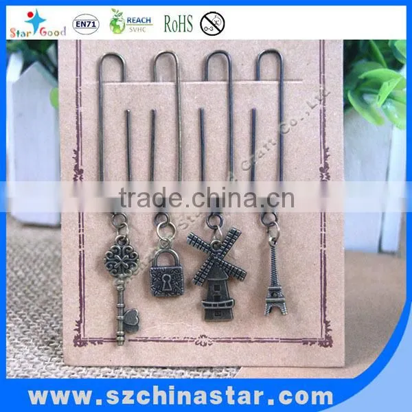Wholesale kinds of antique copper paper clip customized shape