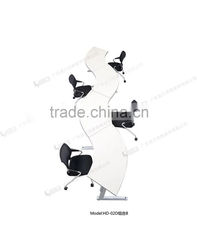 Round aluminum leg office table for sale HD02D-L