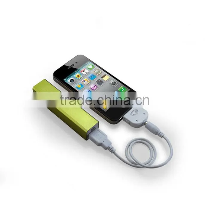 2015 hot aluminum power bank with 2600mAh for smartphone