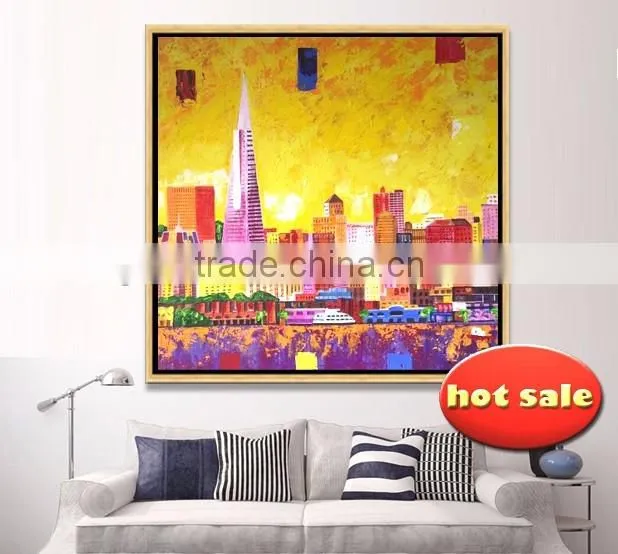 Handmade Resin Palace Canvas Oil Painting With Gold Frame yb-128