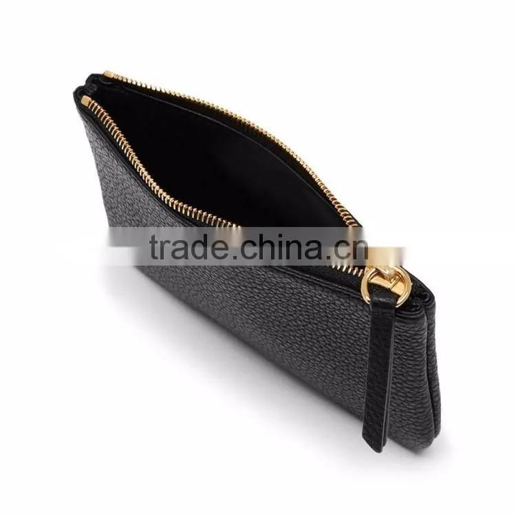 Fashion leather zipped coin purse Wholesale top quality cowhide coin pocket