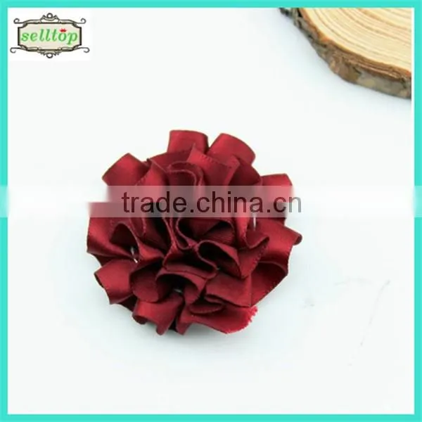 High quality 4.5-5cm make satin ribbon flowers