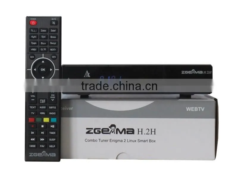 Strong signal dual core ZGEMMA start H.2H DVB-S2 +Hybrid DVB-T2/C satellite decoder with BCM7362 Enigma2 Linux OS zgemma h2h