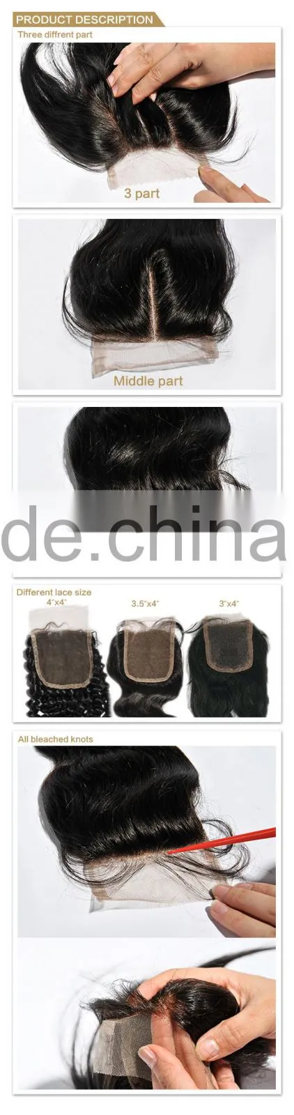 Cheap human peruvian hair lace closures silk base closures lace frontal ear to ear lace closures