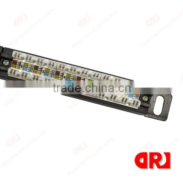 factory wholesale 24 ports 0.5U distributing frame,cat5e patch panel unshielded