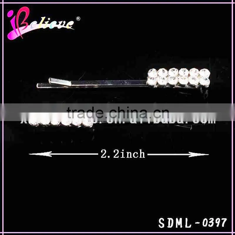 Yiwu cheap hair accessories factory produce rhinestone hair pins hair jewelry