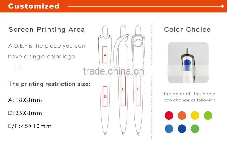 Custom logo hot selling new design best quality wholesale promotional plastic gift ball pen
