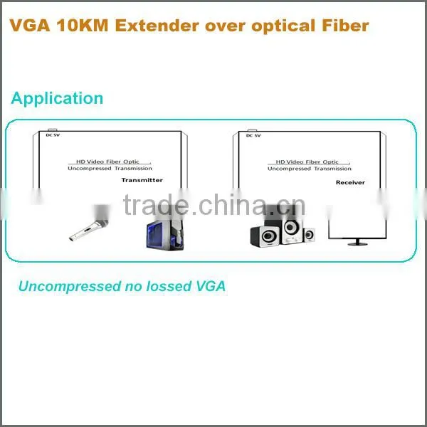 2016 China Highest Quality Uncompressed lossless 10km Fiber 3D VGA Extender Cable