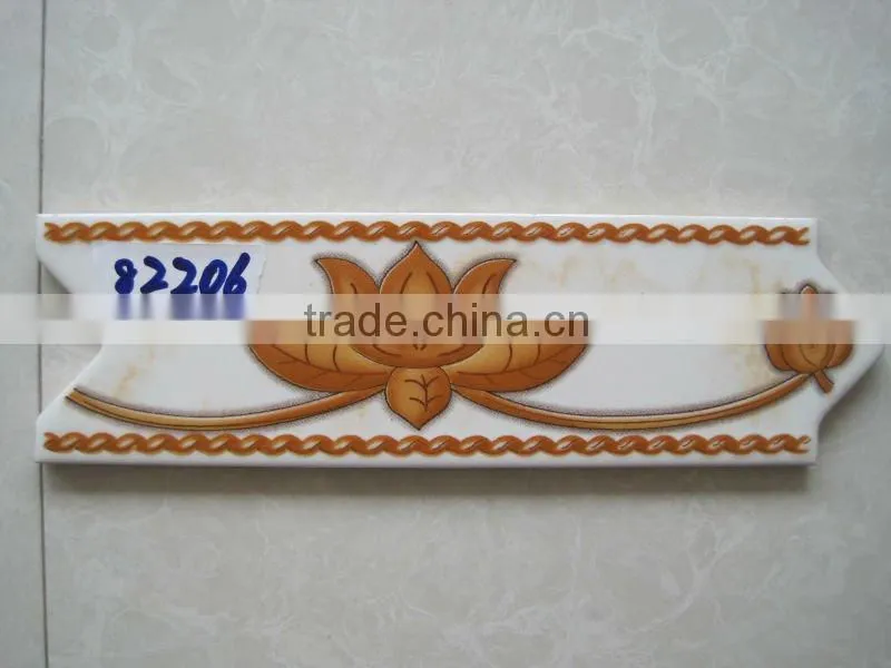 80x250mm Arrow Ceramic Listello Tiles for Egypt