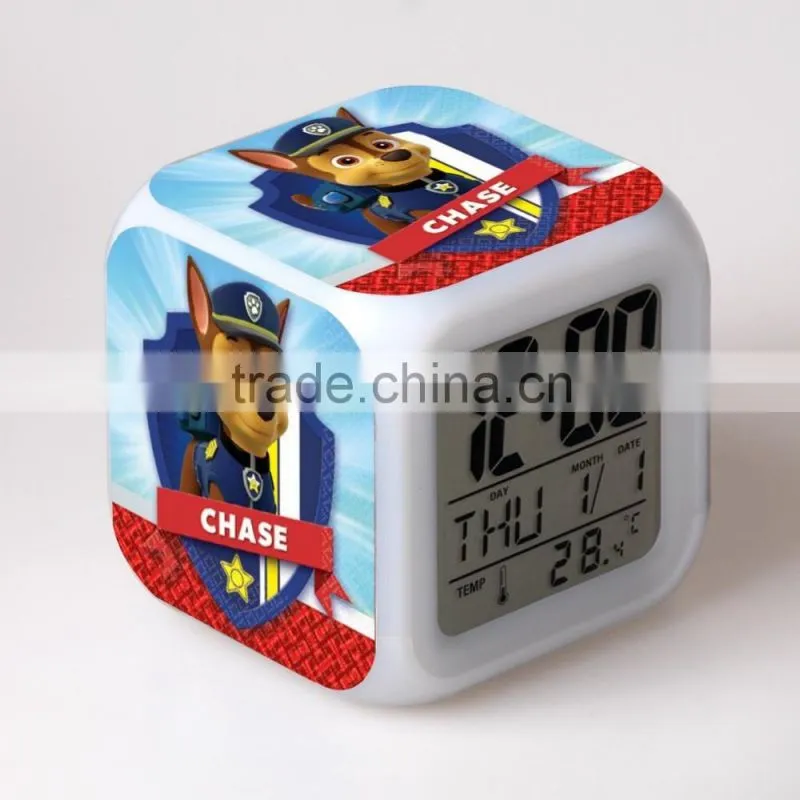 LED Color Change Digital Alarm Clock Projection Sync Thermometer Date Time