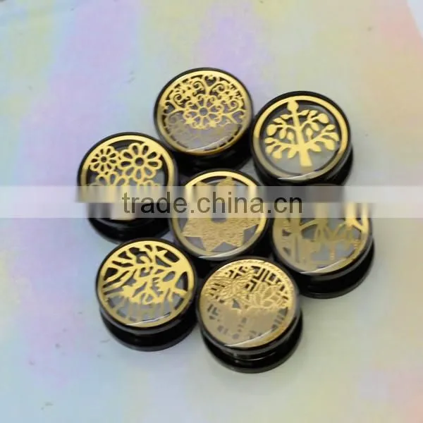 TP011440 latest fashion black plated teenage extender ears piercing jewelry