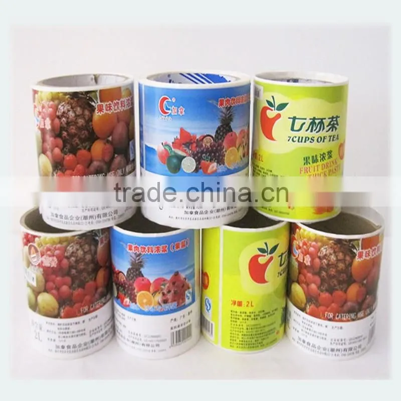 Color printed foods label