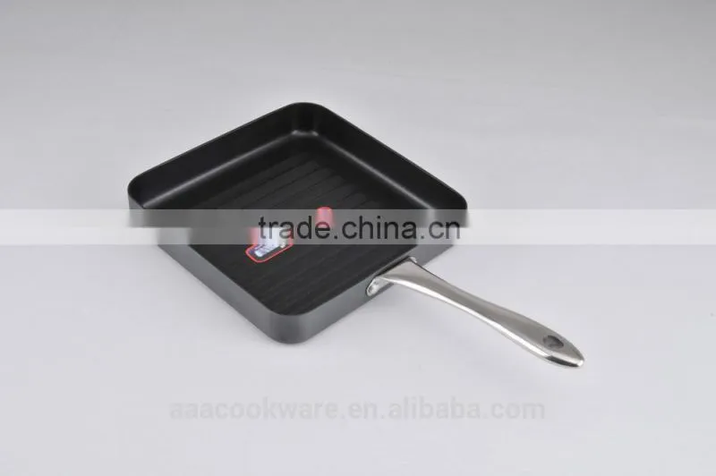 24CM New Arrival High Quality Hard Anodized Aluminum Grill Pan With Non Stick Coating