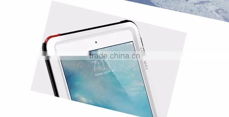 Love Mei Metal Polymer Powerful Gorilla Glass Waterproof Shockproof Dirt proof Protective Cover Case For iPad Mini 4 TB-0148
