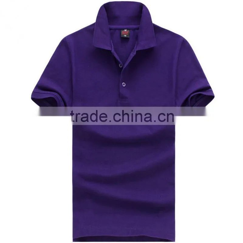 OEM purple 100% cotton polo shirt