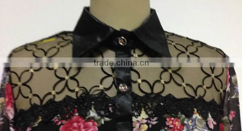 Ladies Chiffon PU shirt