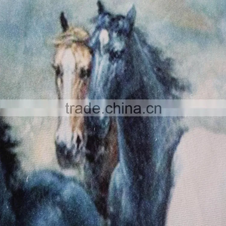 New fashion horse design printing cotton knit fabric for t shirt clothing