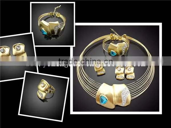 Wholesale african costume jewelry set factory crystal moscow in new design