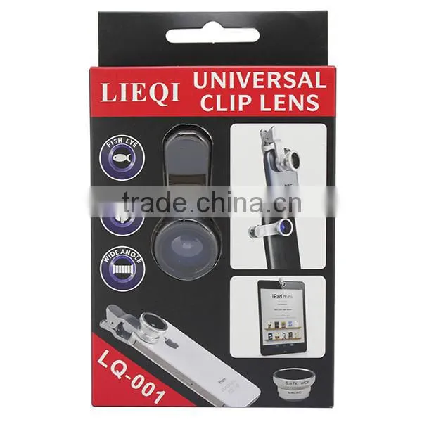 LQ- 001 3 IN 1 Fish Eye, Macro, Wide Range Universal Clip Photo Lens For Smart Phones, Tablet PC,LapTop.