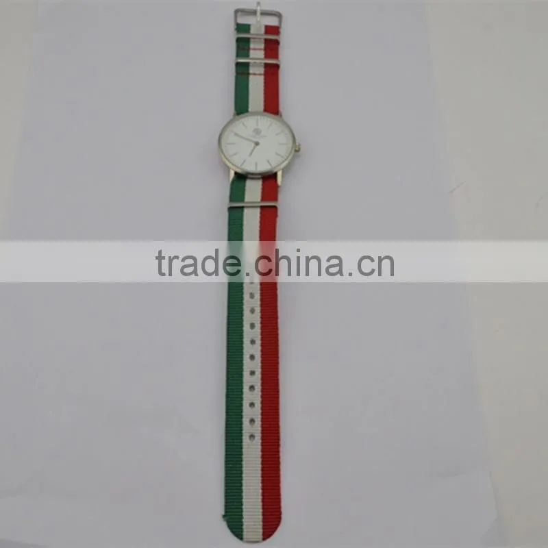 Special DW style watch with nylon band alloy case nylon watch