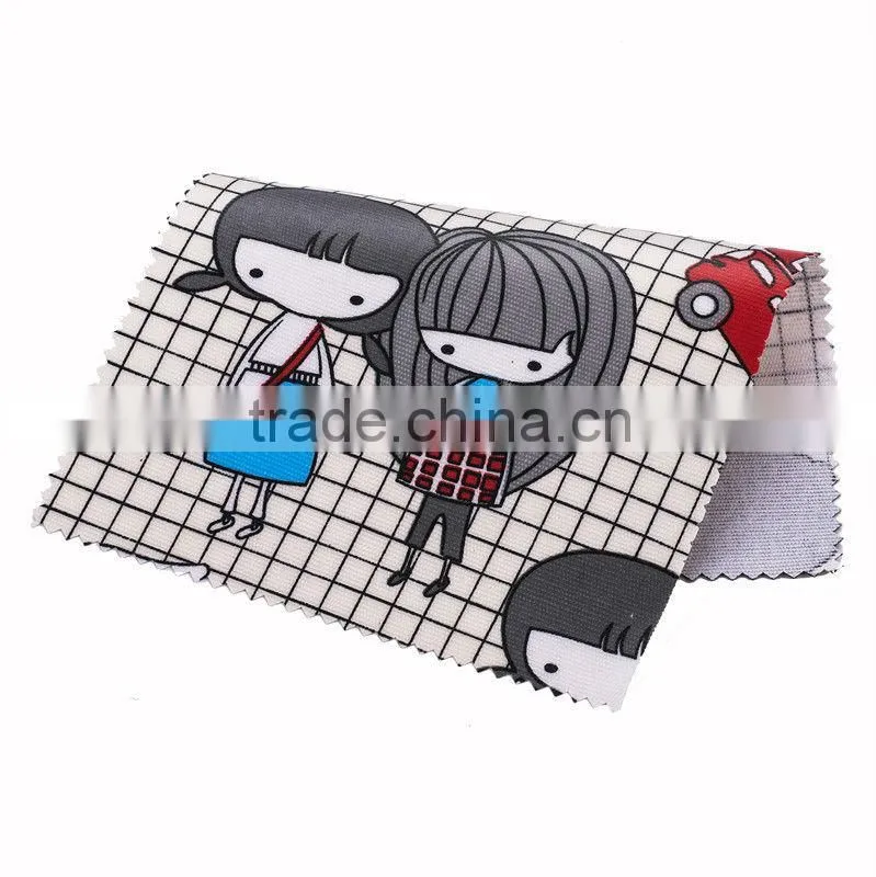 High quality transparent pvc cotton fabric for bag or table cloth