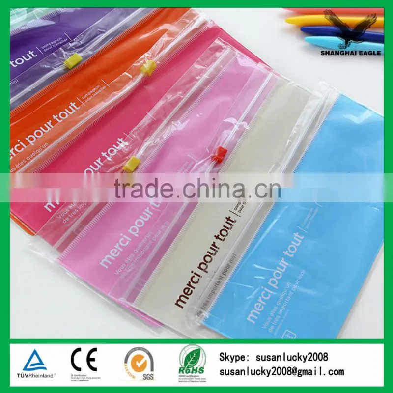 China Shanghai supplier hot sealing pvc cosmetic zipper bag