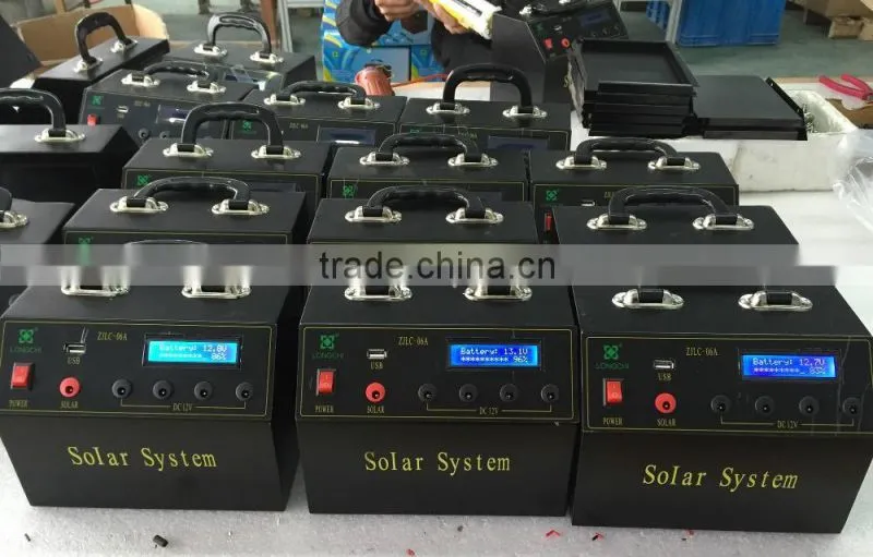 6W 12V Home Solar Systems,Home Lighting Solar Kit with LCD display