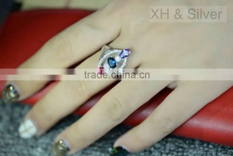 Factory direct wholesale price silver rose plated smart ring jewelry